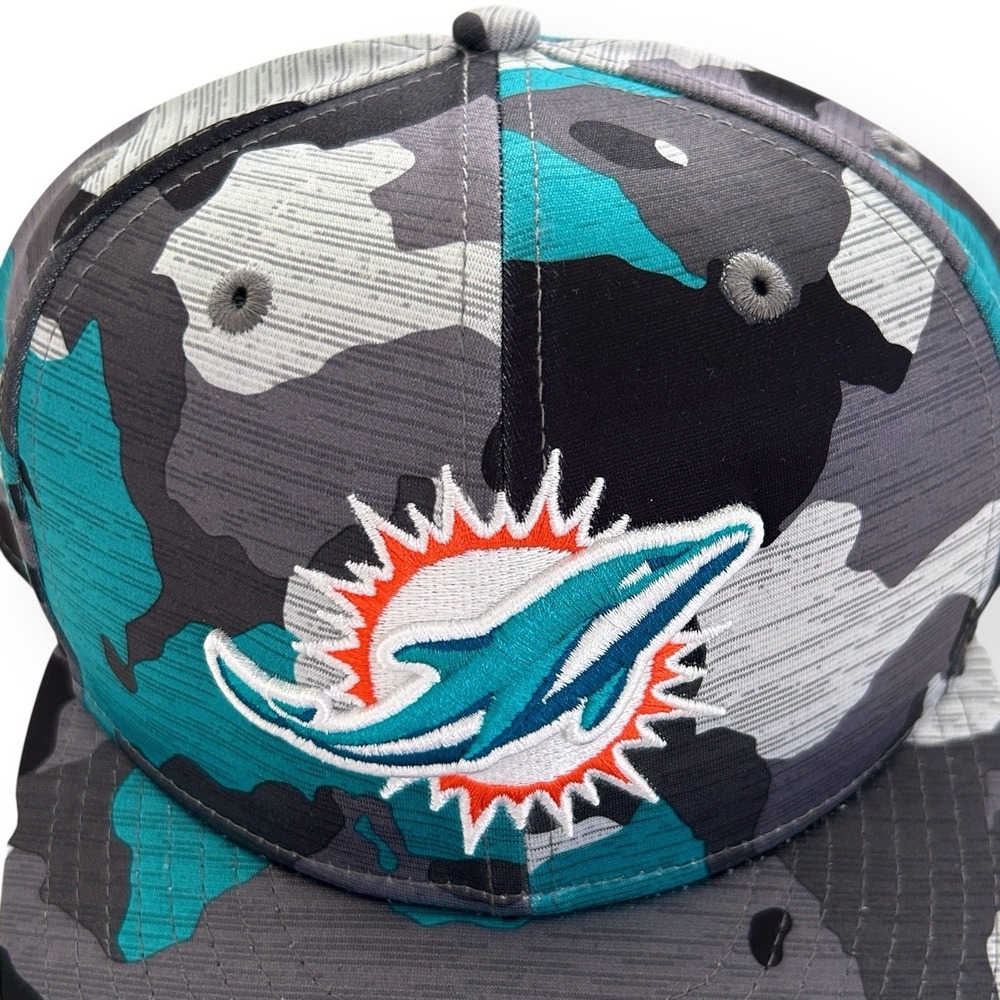 Miami Dolphins NFL New Era 9 Fifty Camouflage Football Hat Medium / Large NEW - Picture 3 of 10